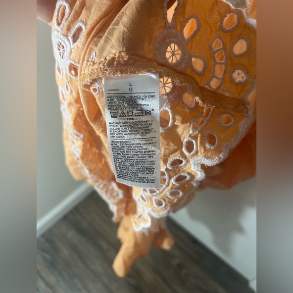 Old Navy Peach Fit & Flare Eyelet Midi Dress - Picture 10 of 11